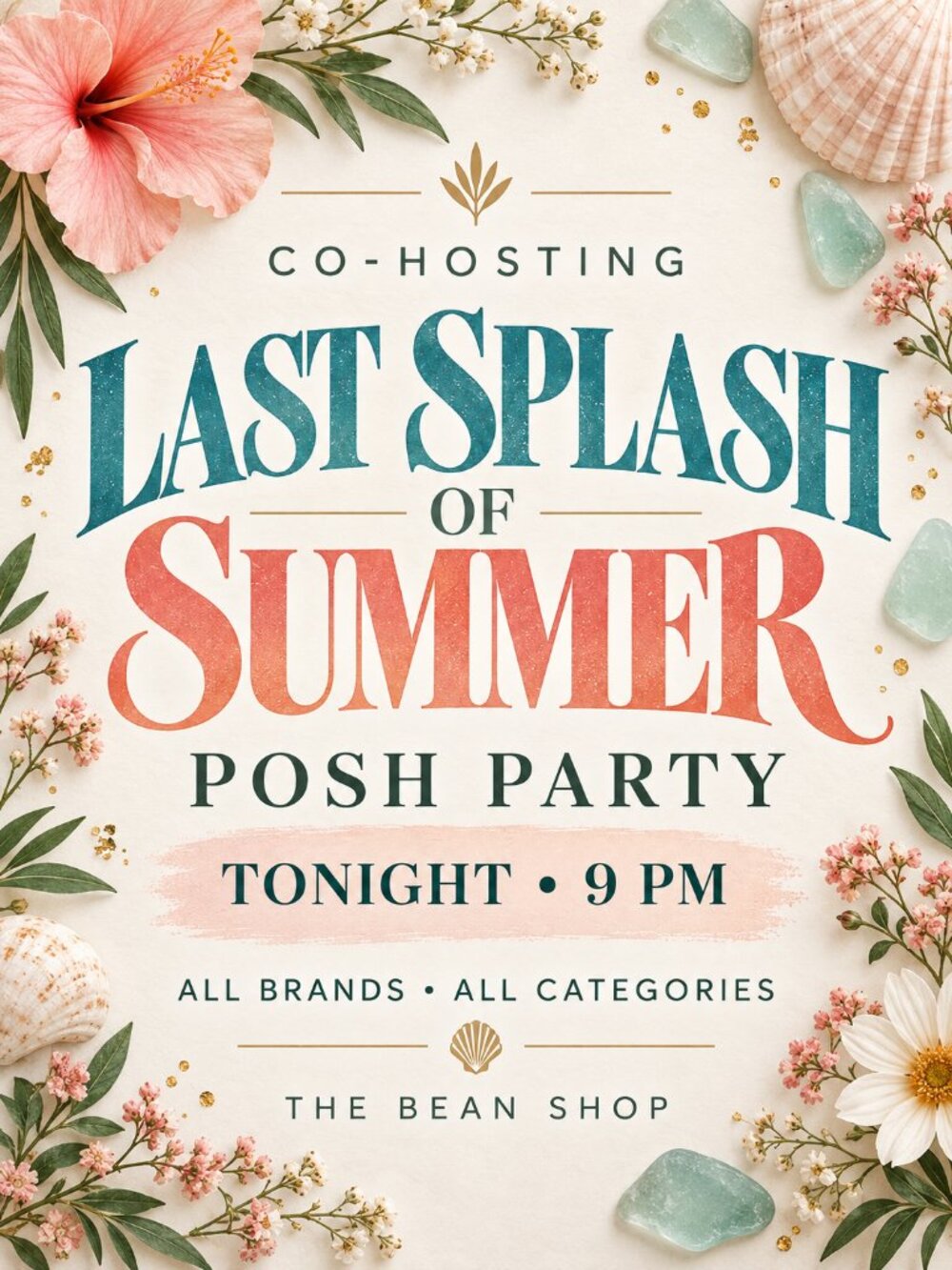 Last Splash of Summer Posh Party Tonight at 9 PM CST